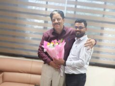 राज्य नीति आयोग के उपाध्यक्ष गणेश शंकर मिश्रा से मुख्यमंत्री के सलाहकार डॉ. धीरेंद्र तिवारी ने की सौजन्य भेंट