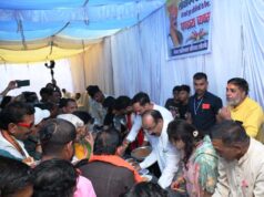 उप मुख्यमंत्री श्री अरुण साव ने बाबाघाट धाम में किया रुद्राभिषेक