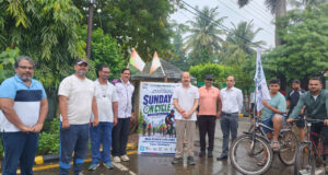 ‘एक घंटा खेल के मैदान में’ के अंतर्गत साइक्लिंग गतिविधि (संडे ऑन साइकिल) का आयोजन
