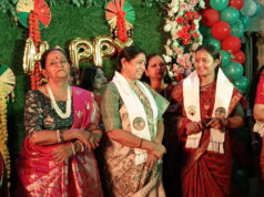 तीज के रंग में रंगा रायपुर प्रेस क्लब, श्रीमती लक्ष्मी राजवाड़े ने रैंप वॉक कर बढ़ाया महिला पत्रकारों का उत्साह