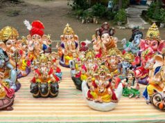 आस्था के साथ पर्यावरण संरक्षण का संदेश दे रही बंदियों की गणेश प्रतिमाएं