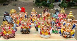 आस्था के साथ पर्यावरण संरक्षण का संदेश दे रही बंदियों की गणेश प्रतिमाएं
